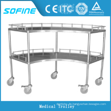 SF-HW1081 Krankenhaus verwenden Edelstahl medizinische Ausrüstung Trolley
